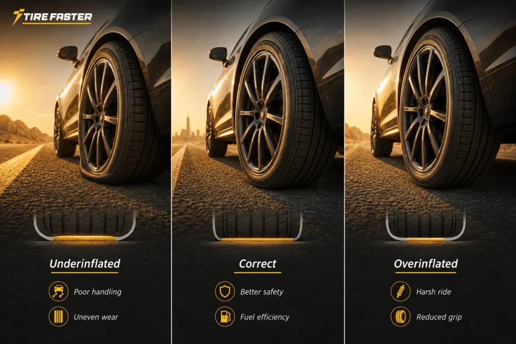 Correct Tyre Pressure in Saudi Summer